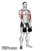 Kettlebell Alternating Hang Clean GIF