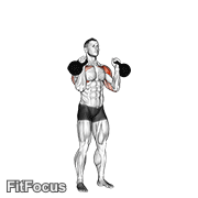 Kettlebell Alternating Press GIF