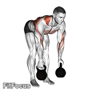 Kettlebell Alternating Row exercise GIF demonstration