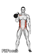 Kettlebell Bent Press GIF