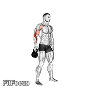 Kettlebell Bottoms Up Clean From The Hang Position GIF