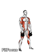 Kettlebell Double Snatch GIF