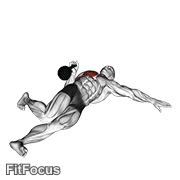 Kettlebell Extended Range One Arm Press On Floor GIF