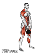 Kettlebell Hang Clean GIF