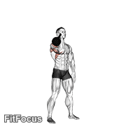 Kettlebell One Arm Military Press To The Side GIF