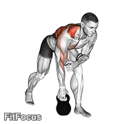 Kettlebell One Arm Row GIF