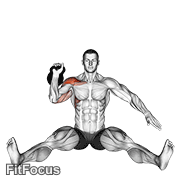 Kettlebell Seated Press GIF