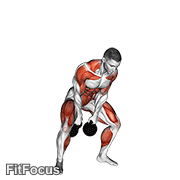 Kettlebell Two Arm Clean GIF