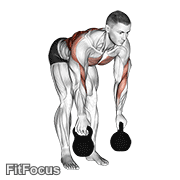 Kettlebell Two Arm Row GIF