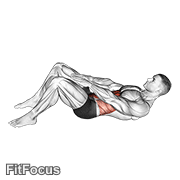 Knee Touch Crunch GIF — animated core exercise demonstration