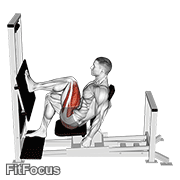 Lever Horizontal One Leg Press GIF