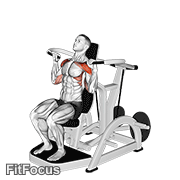 Lever Shoulder Press V. 3 (machine shoulder press v. 3) GIF — animated shoulders exercise demonstration