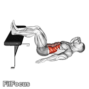 Oblique Crunch V. 2 GIF — animated core exercise demonstration