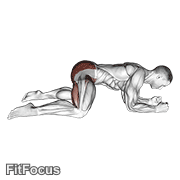Rocking Frog Stretch GIF — animated legs exercise demonstration