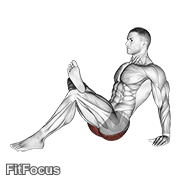 Seated Glute Stretch GIF