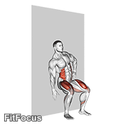 Seated Side Crunch (wall) GIF