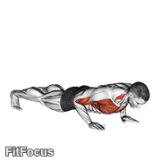 Shoulder Tap Push-up GIF