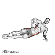 Side Bridge Hip Abduction GIF