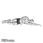 Side Lying Floor Stretch GIF