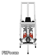 Sled 45° Leg Press (back POV) GIF