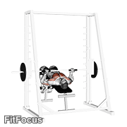 Smith Decline Reverse-grip Press GIF