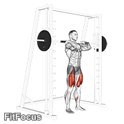Smith Front Squat (clean Grip) GIF