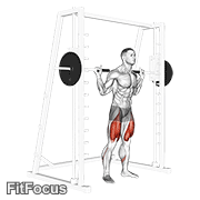 Smith Low Bar Squat GIF