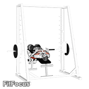 Smith Machine Decline Close Grip Bench Press GIF