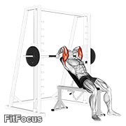 Smith Machine Incline Tricep Extension GIF