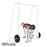 Smith Reverse Grip Bent Over Row GIF