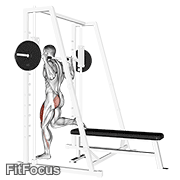 Smith Single Leg Split Squat exercise GIF demonstration