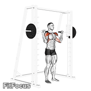 Smith Standing Military Press GIF
