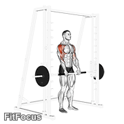 Smith Upright Row (smith machine upright row) GIF — animated shoulders exercise demonstration