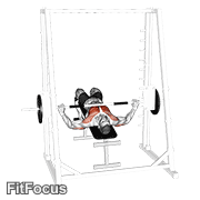 Smith Wide Grip Decline Bench Press GIF