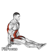 V-sit On Floor GIF