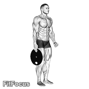 Weighted Standing Hand Squeeze (standing weighted hand squeeze) GIF — animated arms exercise demonstration